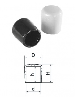 Vonkajšia krytka plastová d-18,8, H-23,2, h-19,20, D-22,3mm
