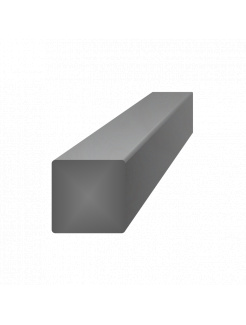 Tyč štvorcová plná 10x10mm, čierna S235, hladká L=1000mm, cena za 1ks(1m)