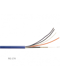 Koaxiálny kábel RG-174, 50 Ohm,4x0,50mm, medené jadro