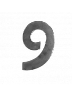 Číslo domové 9, 120x80x3mm hladké, bez povrchovej úpravy