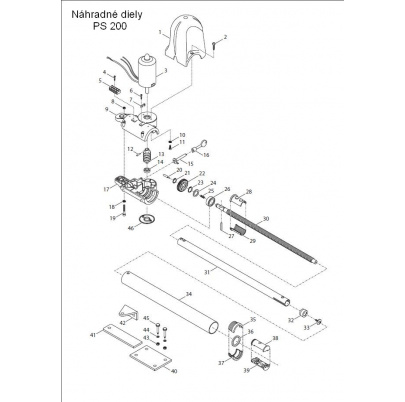 Piest hliníkový, tenký, L-510mm U6 LEN V SETE 9 NDPS2-30SET