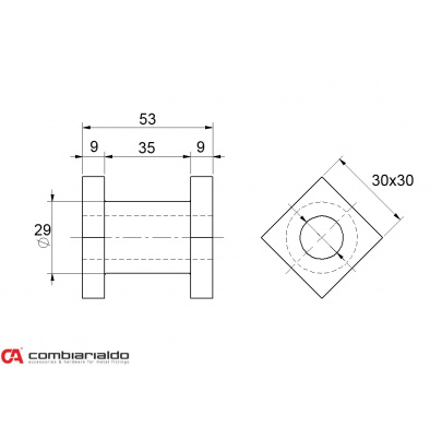 Čap závesu pre pánt C855/M18 ,C856/M18 ,C857/M18, C850/M18