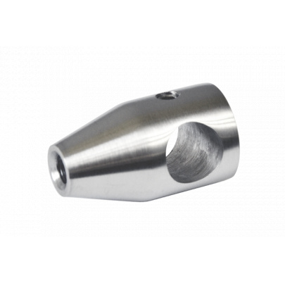 Držiak tyče ø 12mm, plochý (20x36mm), závit M5, brúsená nerez K320 /AISI304