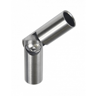 Spoj nastaviteľný ø 10mm (0-100°) s kĺbom, brúsená nerez K320 /AISI304