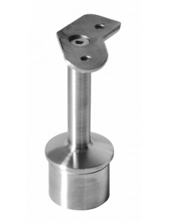 držiak madla pevný na trubku ø 42.4mm (78x64mm, 45° uhol), brúsená nerez K320 /AISI304