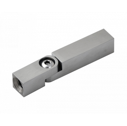 Čap s kĺbom (12x12mm, L: 68mm /vnútorný závit M6 - vnútorný závit M8x25mm), brúsená nerez K320 /AISI304