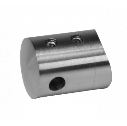Držiak lanka ø 5mm so zaistením na trubku ø 42.4mm (30x22mm), brúsená nerez K320 /AISI304
