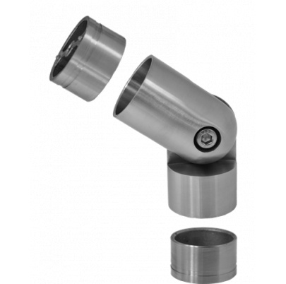 Spojovací oblúk s kĺbom s medzikusmi, ø42mm, brúsená AISI304
