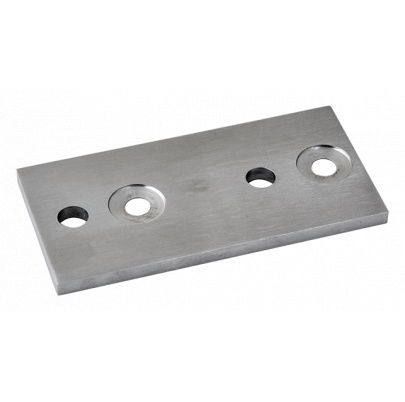 Platňa na bočné kotvenie stĺpu (120x60x6mm) brúsená nerez K320 /AISI304