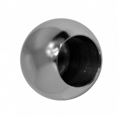 Guľa koncová ø 20mm na trubku ø 12mm (otvor ø 12.2mm), leštená nerez /AISI304
