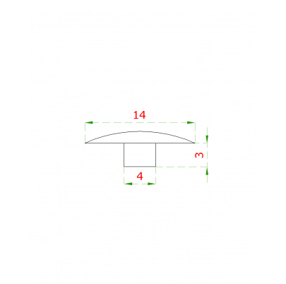 Záslepka PVC, M6 pre nerezové držiaky skiel