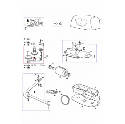 PMDKI3.4610 kit prevodovky pre HYPPO 24V