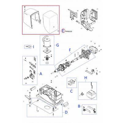 PRRB03B kit krytu pre RB600/RB1000