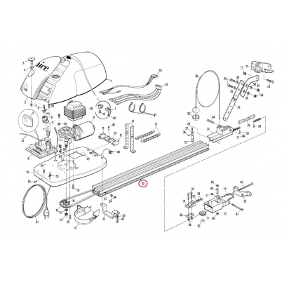 BPA0331A.4565 hliníková šína L-2950mm pre SPIDO