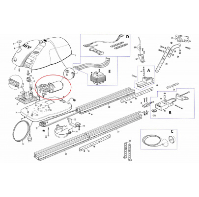 SPA02R01 /MGDC00200/ motor 24V, 26W s prevodovkou SP6100