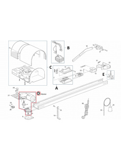 PRSH04 (SPA03) kit pohonu pre SHEL/POP/SPIDO, 24V