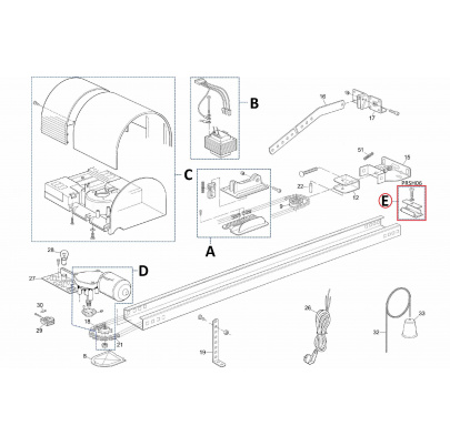 PRSH06 kit - mechanická stopka pre SHEL