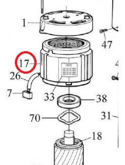 Motor pre Thor1551 sklada sa č.17.18.19.20.21.22.23.24.28.32.4x 33.70.83.85.