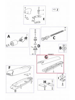 PRMB07F kit krytu spodný a vrchný pre motor Wingo/Moby