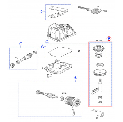 PRME02 kit pre ME3000/3024/3010 - 14,15,16,26,27,32,33,44,47