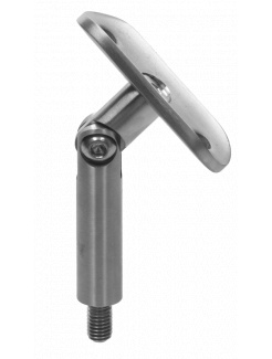 držiak madla s kĺbom na trubku ø 42.4mm (78x64mm /závit M8), brúsená nerez K320 /AISI304