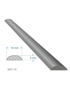 Pásovina oblá D 16x5x2000mm, cena za KUS (2m)