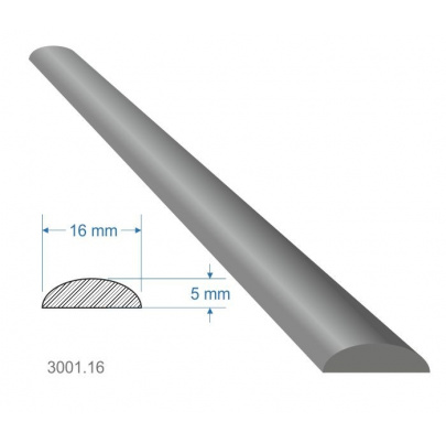 Pásovina oblá D 16x5x2000mm, cena za KUS (2m)