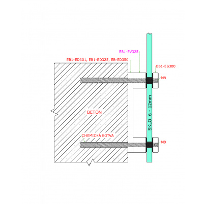 Prechod na vymedzenie vzdialenosti, ø30mm, AISI304