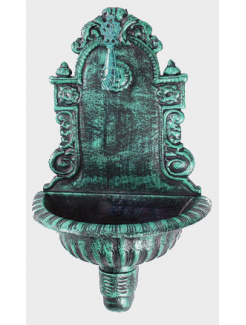 Umývadlo nástenné Al zliatina, zelená patina, 710x425x225 mm s kohútikom 1/2`, odtokový otvor ø28mm