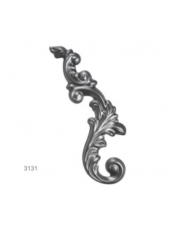 Ornament plechový 400x130 mm, 1mm pravý