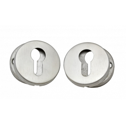 Okrúhla rozeta na cylindrickú vložku, brúsená AISI304