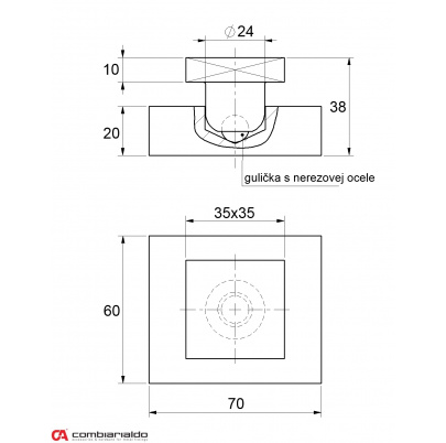 Čap a pätka,  závesy spodné