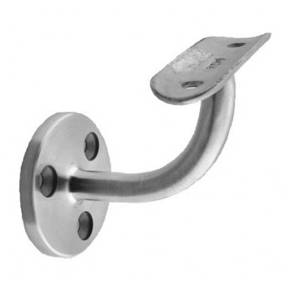 Držiak madla ø42.4mm na stenu, brúsená nerez AISI304