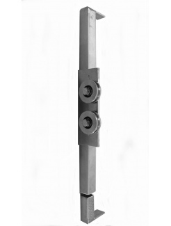 Vodiaci segment pre posuvné oblúkové brány, pozinkovaný, kolieska C403/60, rozostup pre profil šírky 30mm