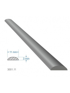 Pásovina oblá D 11x3x3000 mm, mäkká, cena za KUS (3m)