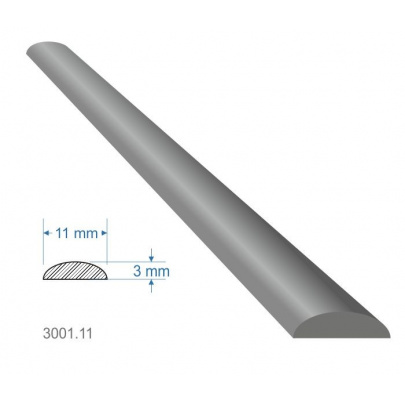 Pásovina oblá D 11x3x3000 mm, mäkká, cena za KUS (3m)