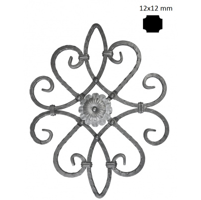 Ornament 530x420 mm, 12x12mm, OBOJSTRANNÝ