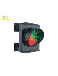 ASF semafor ø120mm jednokomorový červená/zelená, 25xLED 50Lux, hlinikový kryt, 24V DC, IP65