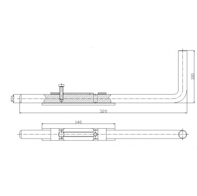 Rígeľ ø 16mm, L: 300mm, pozinkovaný