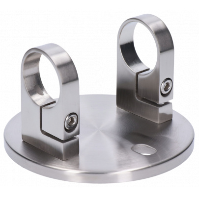 Úchyt na bočné kotvenie stĺpu ø 42.4mm, (kotviaca platňa ø 150 /10mm), brúsená nerez K320 /AISI304