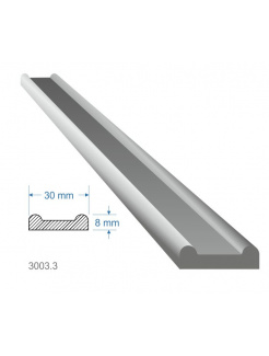 Pásovina plochá B, 30x8mm, S235, cena za 1ks(1m)