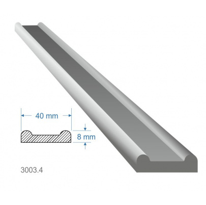 Pásovina plochá B, 40x8mm, S235, cena za 1ks(1m)