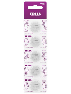 Batérie TESLA Lithium CR2032, 3V, 5 kusov v balení, pre diaľkové ovládače: KEY, NICE, WHYEVO