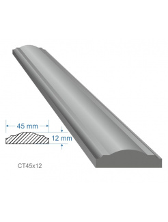 Madlo 45x12mm, dĺžka 3000 mm, cena za KUS