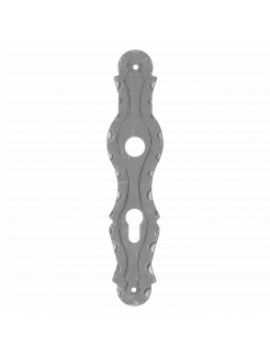 štít s otvormi 260x57mm, rozteč 72mm, otvor na kľučku 20mm