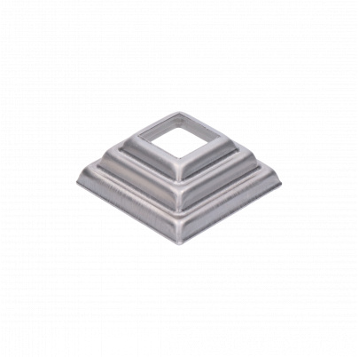 Krytka plechová, 57x57x23mm, diera:22x22mm, výlisok