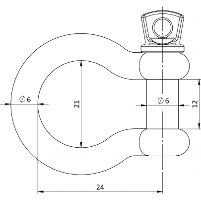 Strmeň d=6mm, okrúhly, Art.8260, A4/AISI316
