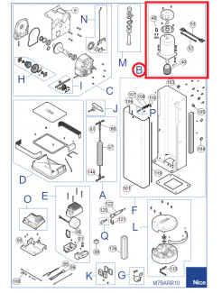 SPMTG10600 motor pre M-BAR, pre elektroniku BCU1 so štvor pinovým enkoderom