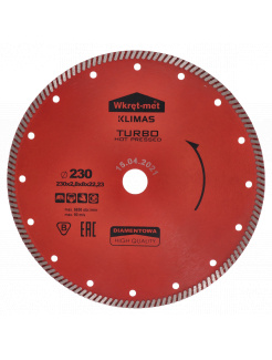 Profesionálny Turbo diamantový kotúč lisovaný za tepla 230x2.6x22