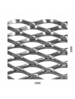 DOPREDAJ ťahokov Al,kosoštvorcové oko, nevalcované:62,5x25mm,mostík: 9,1mm (1000x2000x2mm), orientácia oka: rozmer 62,5mm je rovnobežný s rozmerom tabule 1000mm